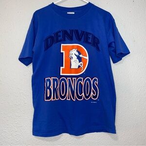 Denver Broncos Single Stitch Vintage Official Fan Sportswear T-shirt Size Medium
